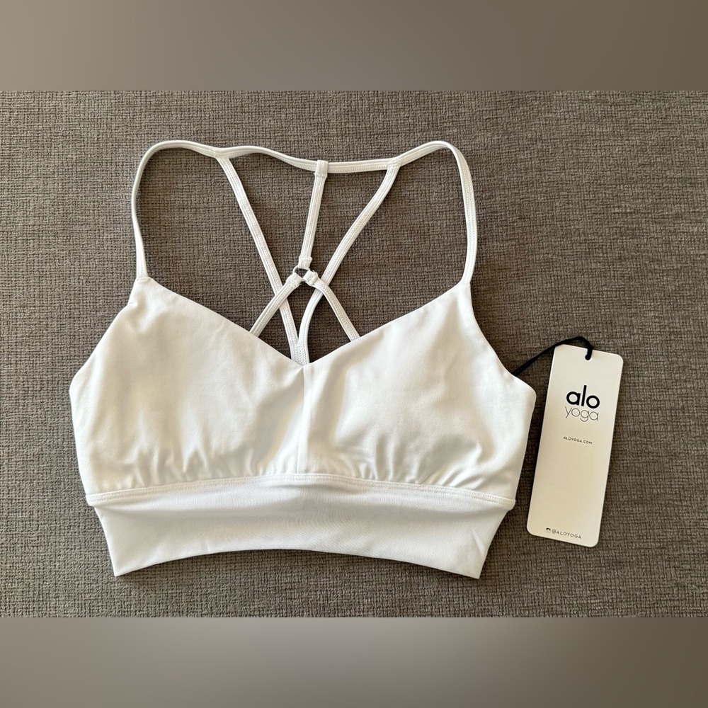 Alo Yoga Lavish Bra - White, Small (NWT)